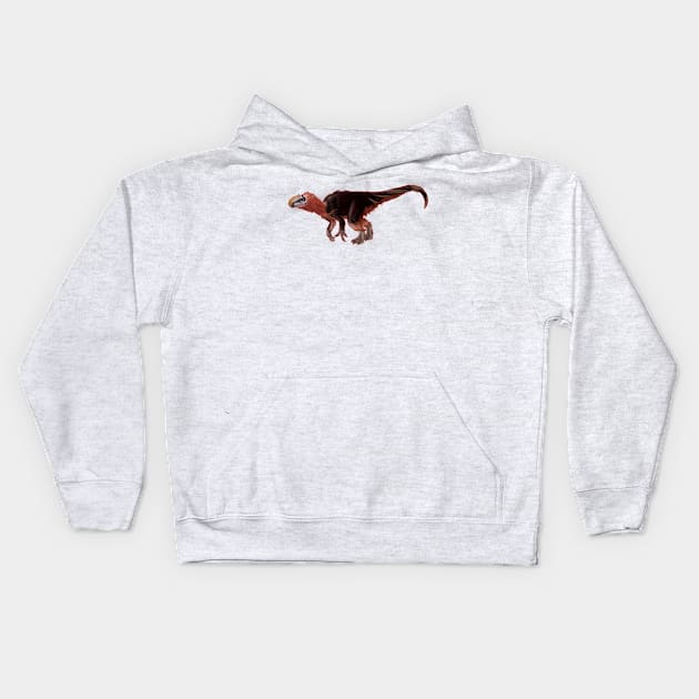 Yutyrannus huali Kids Hoodie by CoffeeBlack